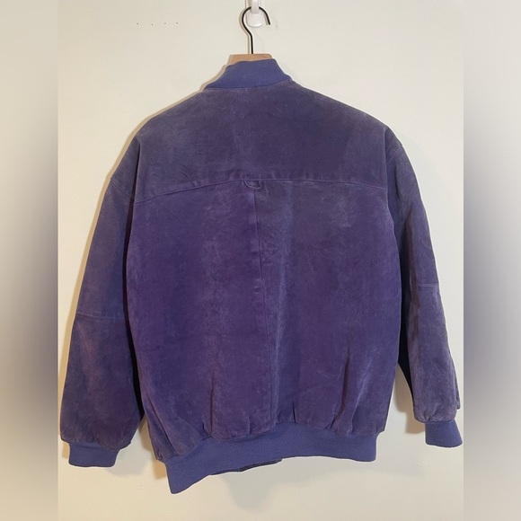 Vintage Learsi Genuine Purple Leather Jacket 80’s-90’s, Size Medium Unisex - Picture 6 of 11